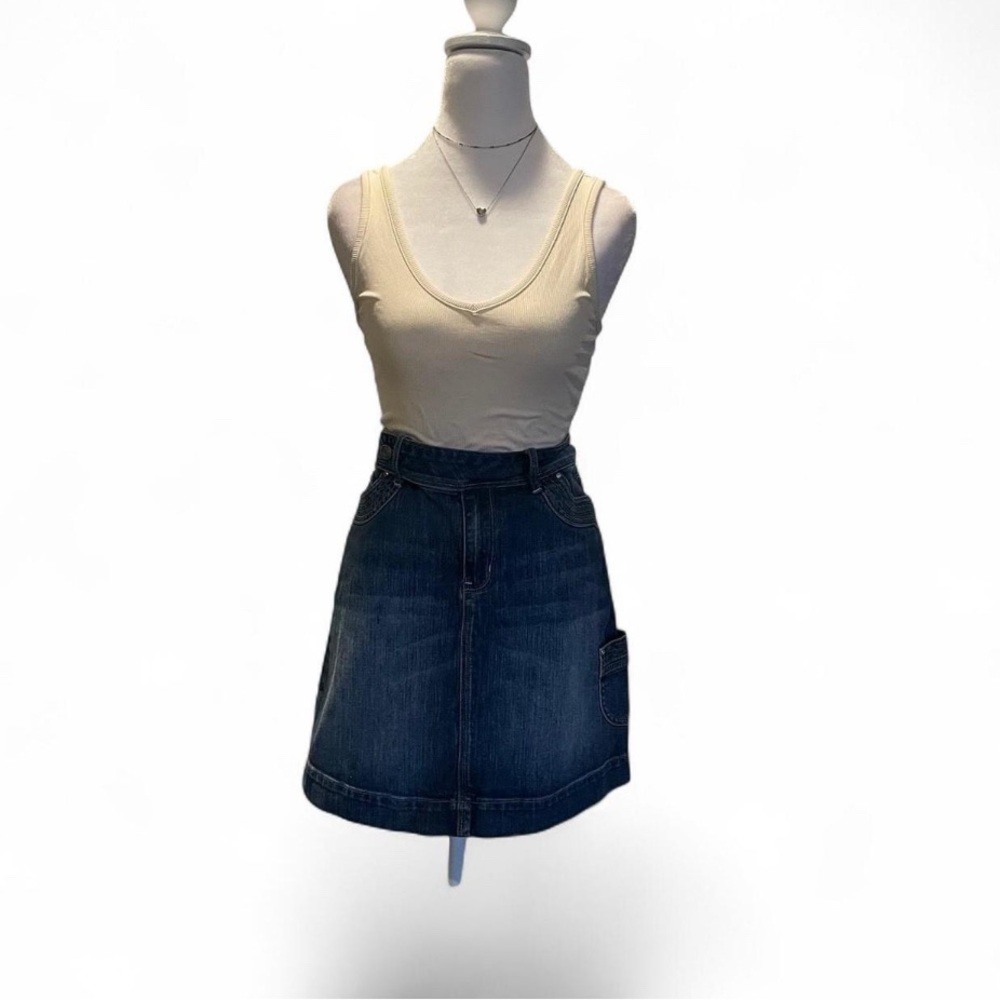 Noir Jean Mini Skirt Size 10 Waist 34 Length 16-17